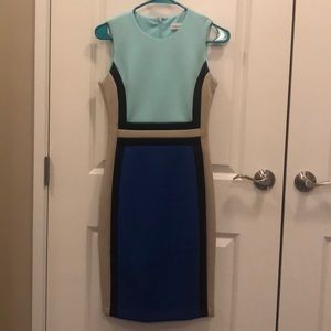 Calvin Klein blue geometric dress